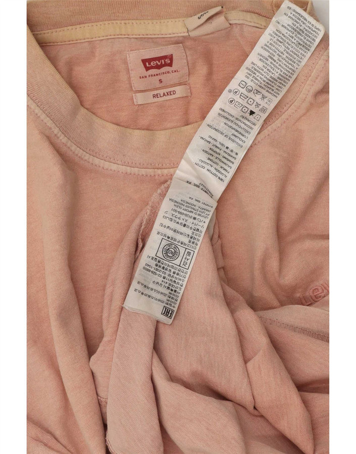 Levi's Mens Relaxed T-Shirt Top Small Pink Cotton