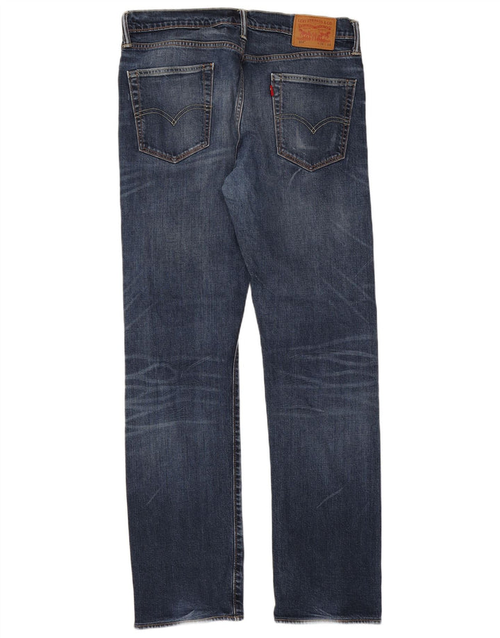 Levi's Mens 514 Straight Jeans W34 L34 Blue Cotton