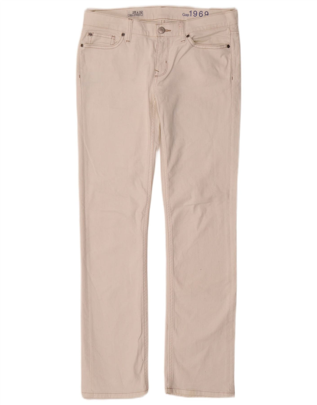 Gap Womens Straight Jeans W28 L32 White Cotton
