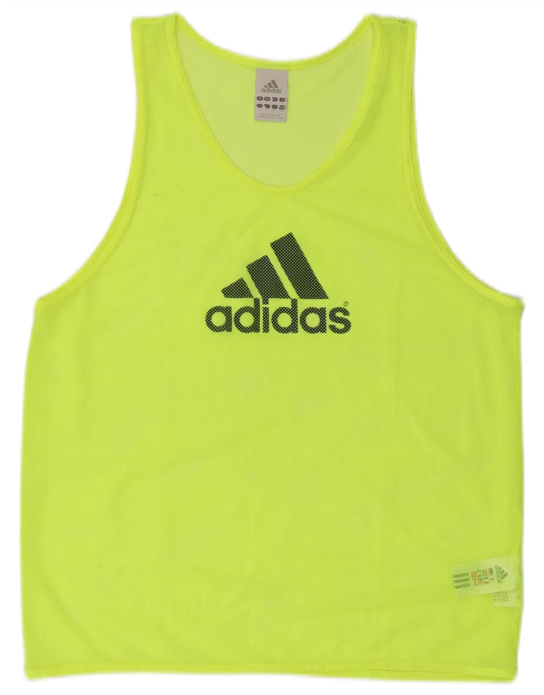 Adidas Mens Graphic Vest Top Small Yellow Polyester