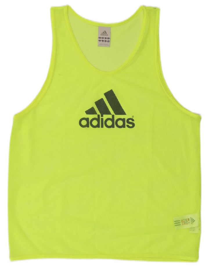 Adidas Mens Graphic Vest Top Small Yellow Polyester