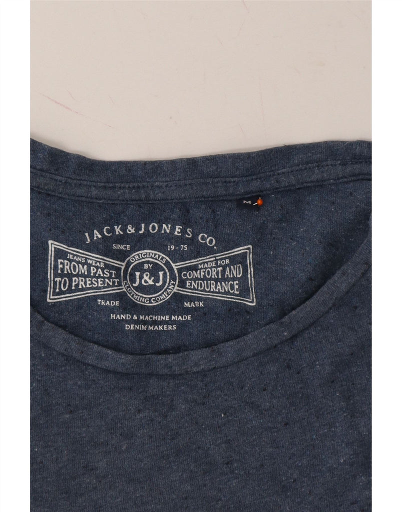 JACK & JONES Mens T-Shirt Top Medium Navy Blue Flecked Cotton Vintage Jack & Jones and Second-Hand Jack & Jones from Messina Hembry 