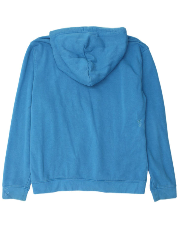 Animal Mens Graphic Hoodie Jumper Large Blue Cotton