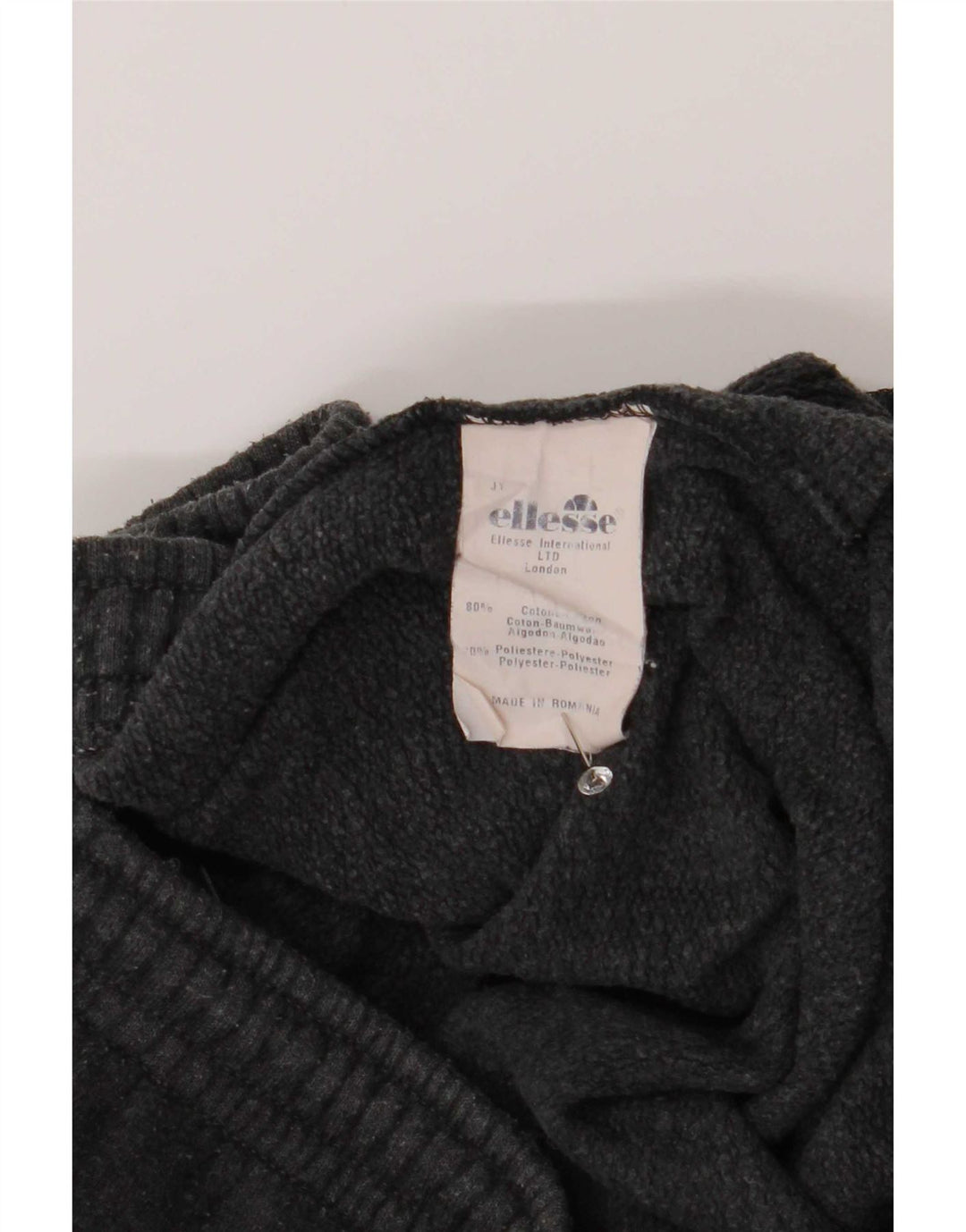 Ellesse Mens Tracksuit Trousers Large Grey Cotton