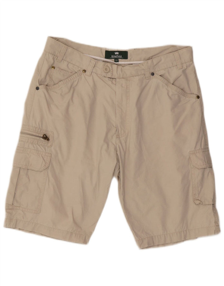 Kingfield Mens Cargo Shorts  IT 52 XL W34 Beige Cotton
