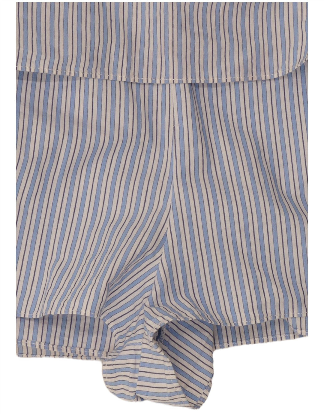 ZARA Womens 3/4 Sleeve Playsuit UK 10 Small Blue Striped