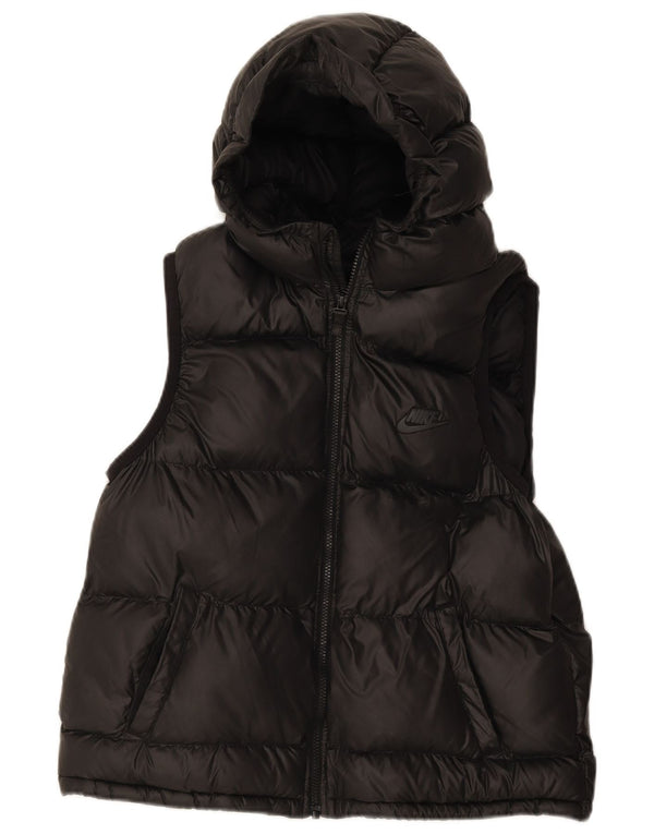 Nike Boys Therma-Fit Hooded Padded Gilet 13-14 Years XL Black Polyester