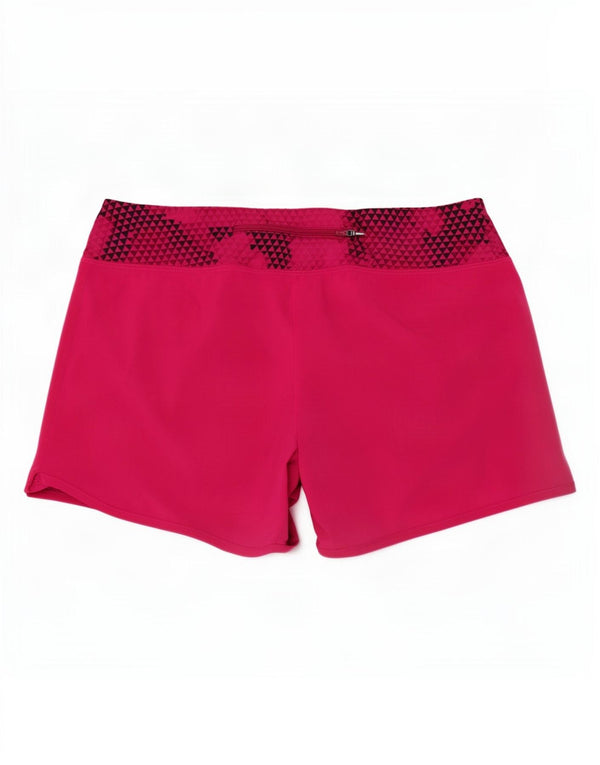 Nike Womens Dri Fit Sport Shorts UK 10 Small Pink Geometric Polyester