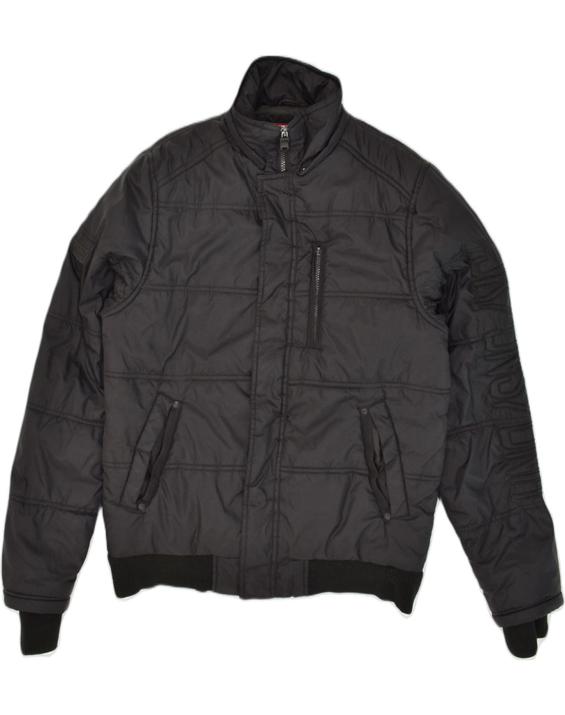 JACK & JONES Mens Padded Jacket UK 42 XL Black Nylon | Vintage Jack & Jones | Thrift | Second-Hand Jack & Jones | Used Clothing | Messina Hembry 