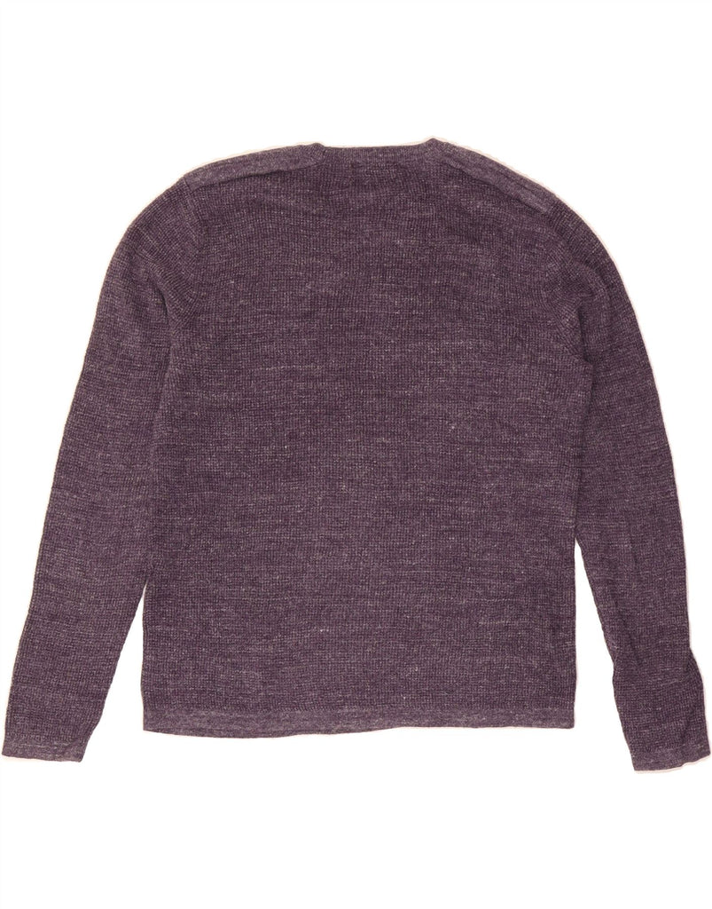 MICHAEL KORS Mens Crew Neck Jumper Sweater Medium Purple Flecked Cotton Vintage Michael Kors and Second-Hand Michael Kors from Messina Hembry 