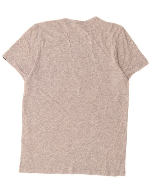 Adidas Mens Graphic T-Shirt Top Medium Grey Flecked Cotton