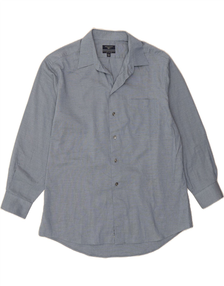 DOCKERS Mens Shirt Size 16 16 1/2 Large Blue Spotted Cotton Vintage Dockers and Second-Hand Dockers from Messina Hembry 