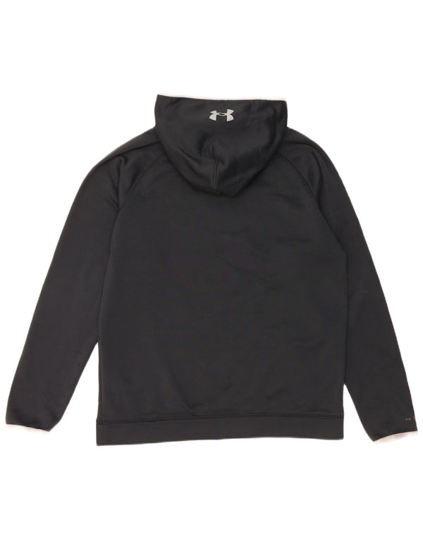 UNDER ARMOUR Boys Cold Gear Graphic Hoodie Jumper 13-14 Years XL Black