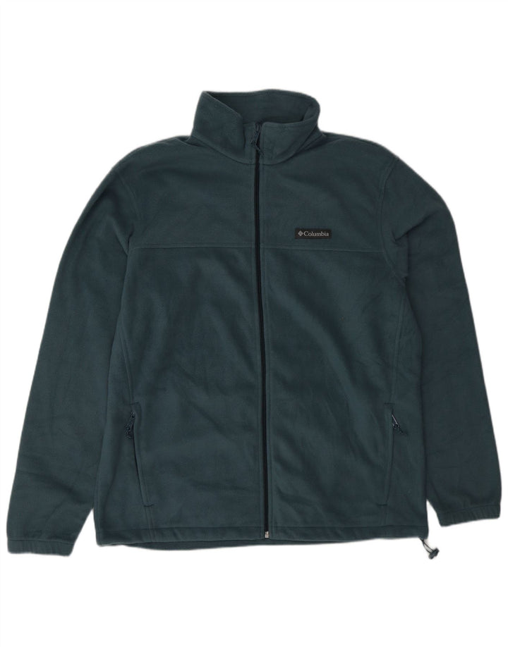 Columbia Mens Fleece Jacket UK 40 Large Green Polyester