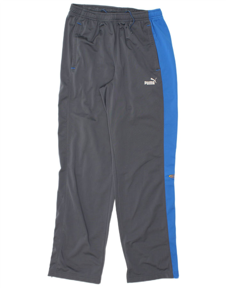 Puma Mens Tracksuit Trousers Medium  Grey Colourblock Polyester