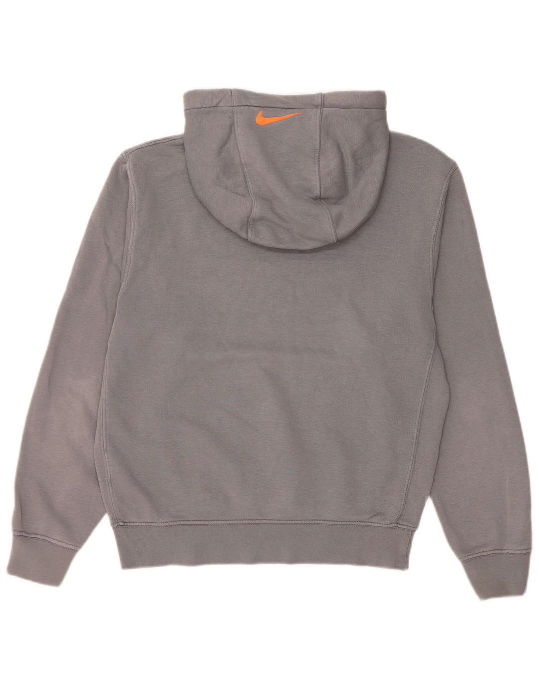 Nike Mens Graphic Hoodie Jumper XS Grey Cotton