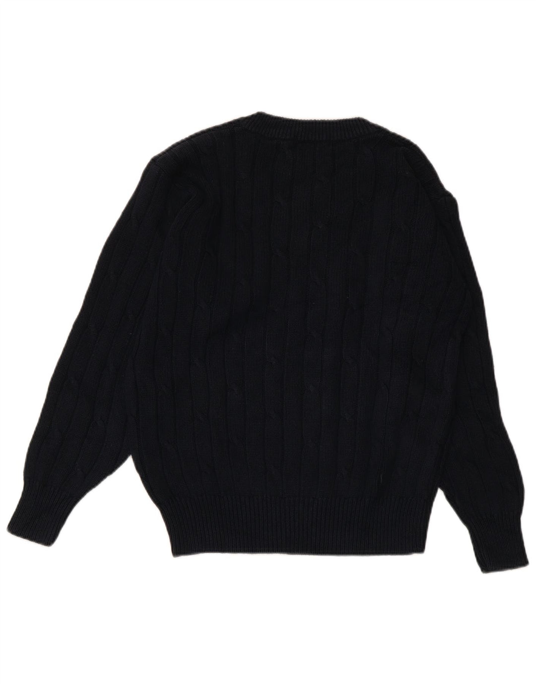 CONTE OF FLORENCE Womens V-Neck Jumper Sweater UK 10 Small Navy Blue