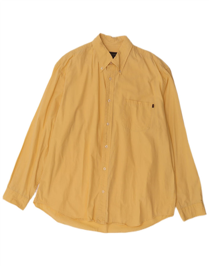 Marlboro Classics Mens Shirt 2XL Yellow Cotton