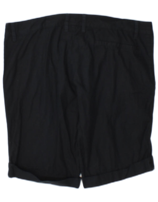 Puma Womens Casual Shorts UK 14 Large W34 Navy Blue Pinstripe