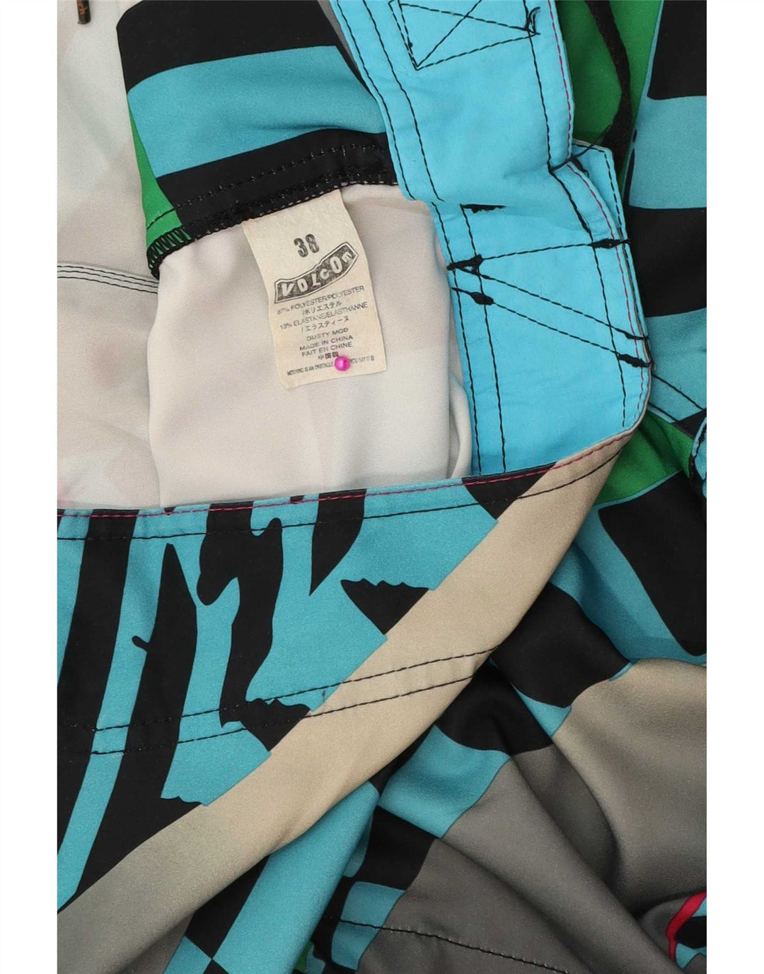 Volcom Mens Swimming Shorts XL  Multicoloured Geometric Polyester