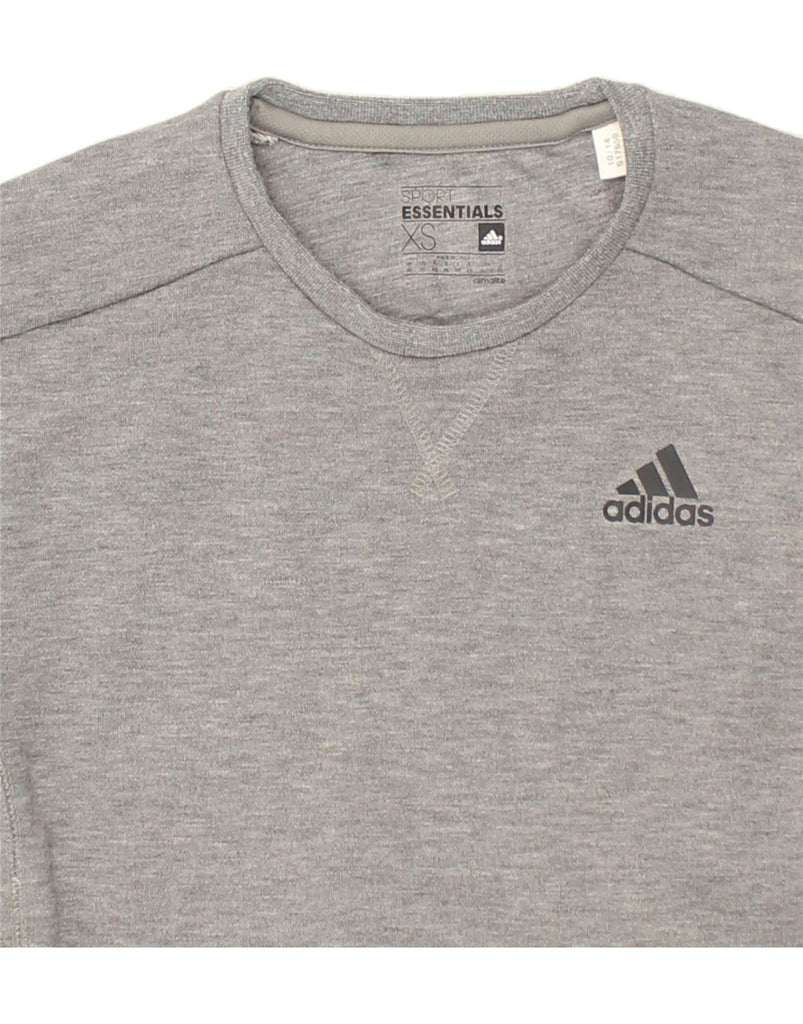 ADIDAS Mens Sweatshirt Jumper XS Grey Polyester | Vintage Adidas | Thrift | Second-Hand Adidas | Used Clothing | Messina Hembry 