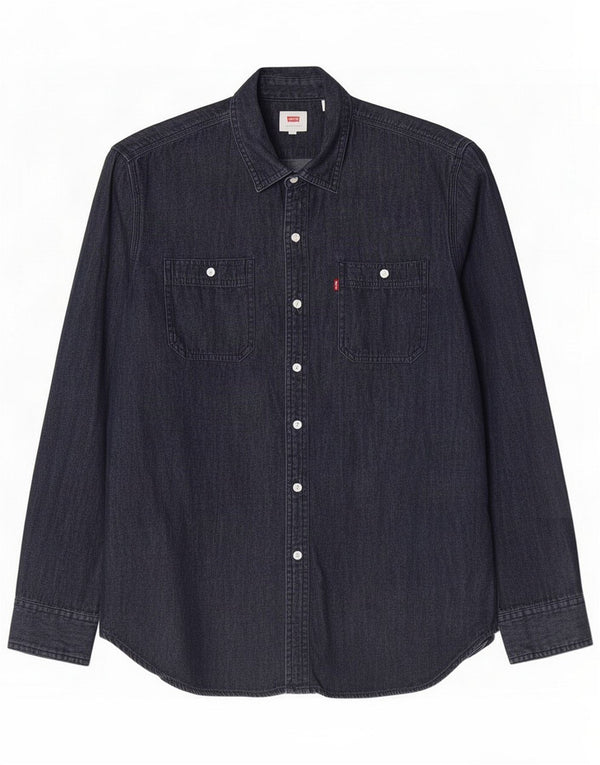 Levi's Mens Denim Shirt Large Navy Blue Cotton