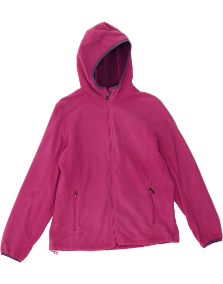 L.L.BEAN Womens Hooded Fleece Jacket UK 14 Medium Purple Polyester Vintage L.L.Bean and Second-Hand L.L.Bean from Messina Hembry 