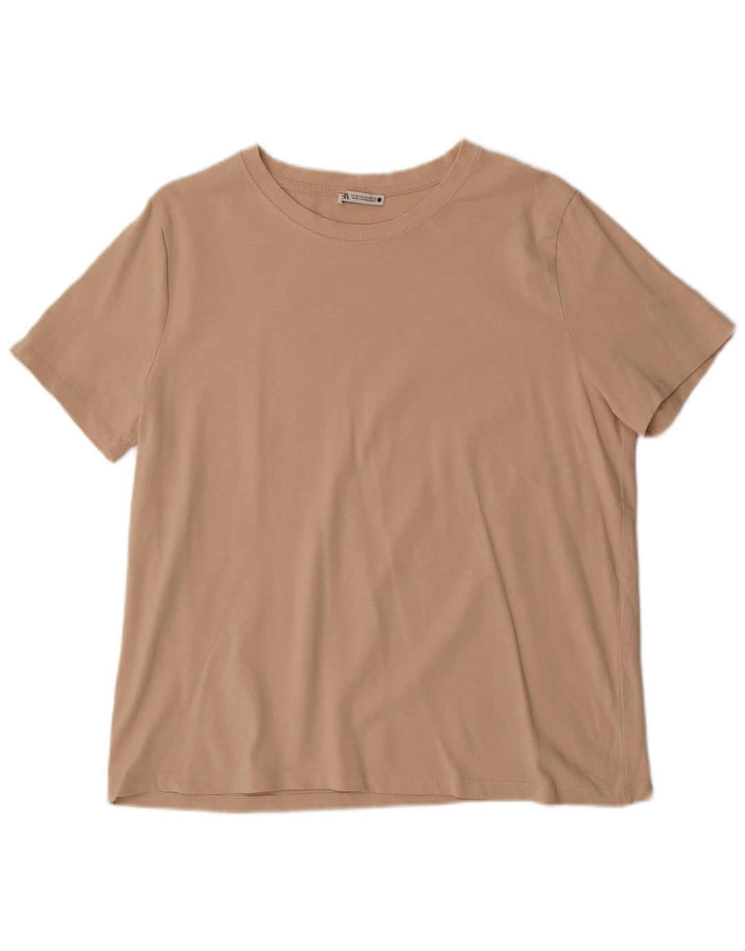 Zara Womens T-Shirt Top UK 18 XL Beige