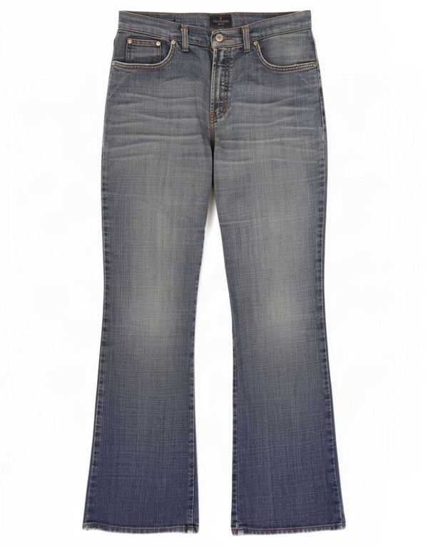 Trussardi Womens Bootcut Jeans W30 L33 Blue Cotton