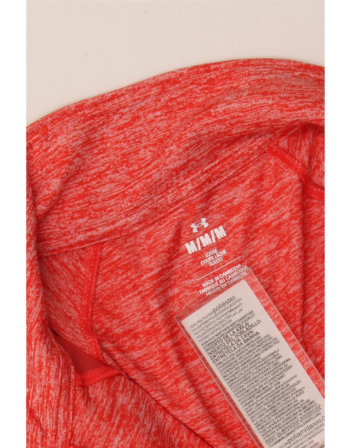 Under Armour Womens Pullover Tracksuit Top UK 12 Medium Red Flecked