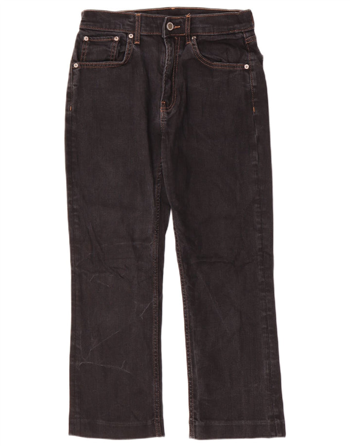 Zara Womens Cropped Jeans EU 38 Small W28 L25 Black