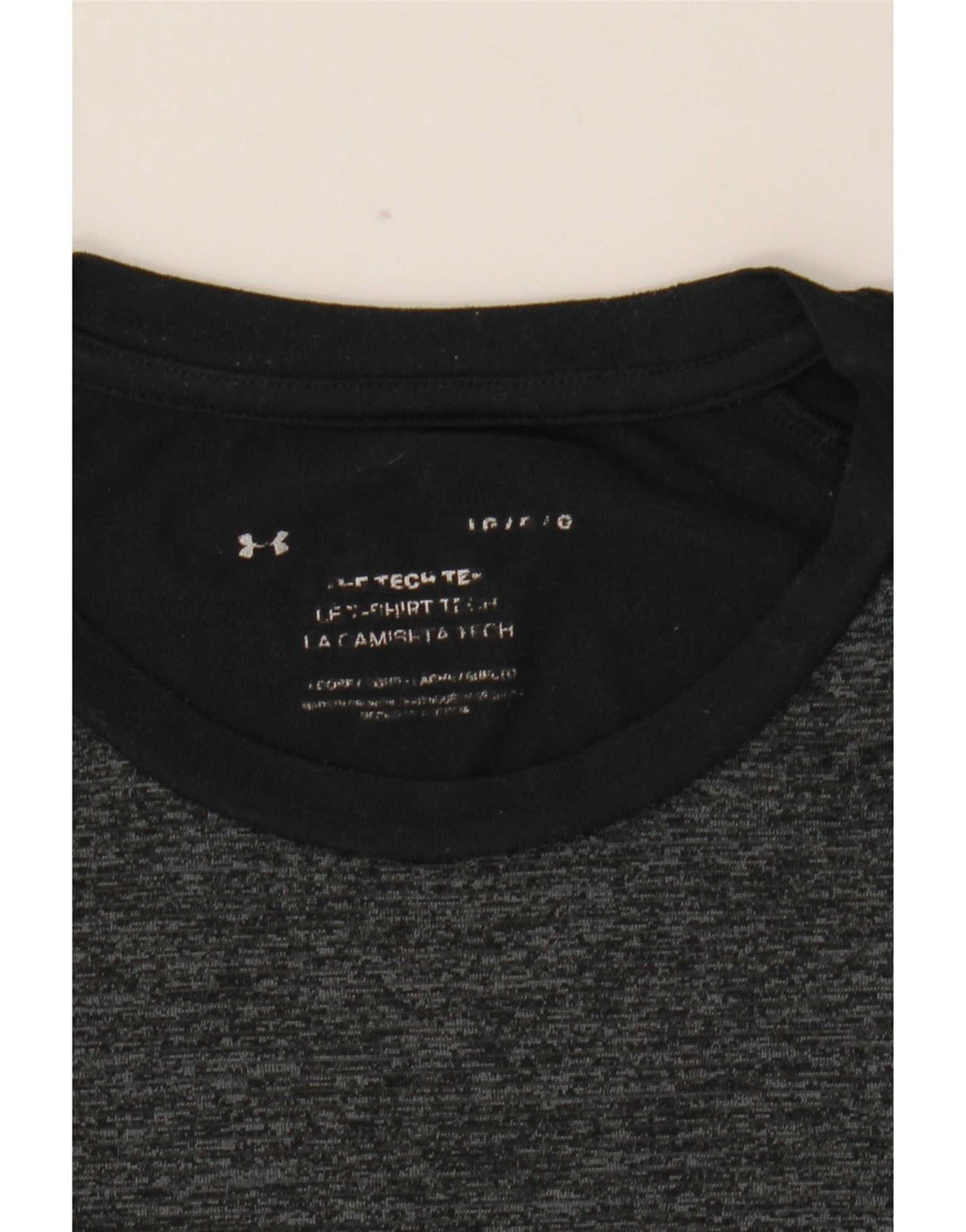 Under Armour Mens T-Shirt Top Large Black Flecked