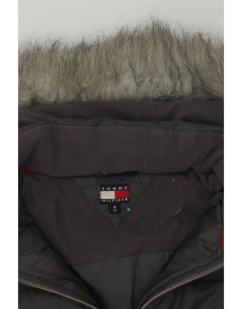 TOMMY HILFIGER Boys Hooded Padded Jacket 7-8 Years Grey | Vintage Tommy Hilfiger | Thrift | Second-Hand Tommy Hilfiger | Used Clothing | Messina Hembry 