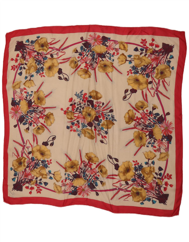 Gucci Womens Graphic Square Scarf One Size Multicoloured Floral Designer