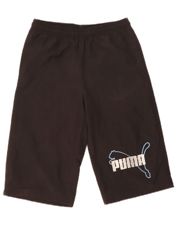 Puma Boys Graphic Bermuda Sport Shorts 13-14 Years Black Polyester