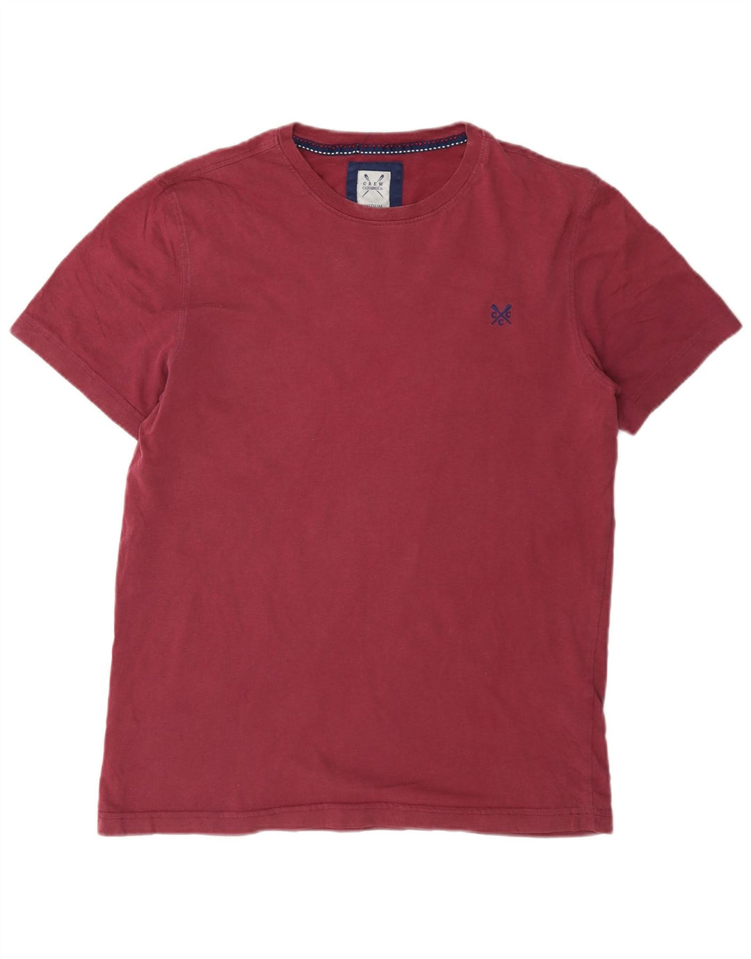 Crew Clothing Mens T-Shirt Top Medium Maroon Cotton