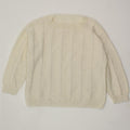 VINTAGE Womens Crew Neck Jumper Sweater UK 16 Large White Vintage Vintage and Second-Hand Vintage from Messina Hembry 