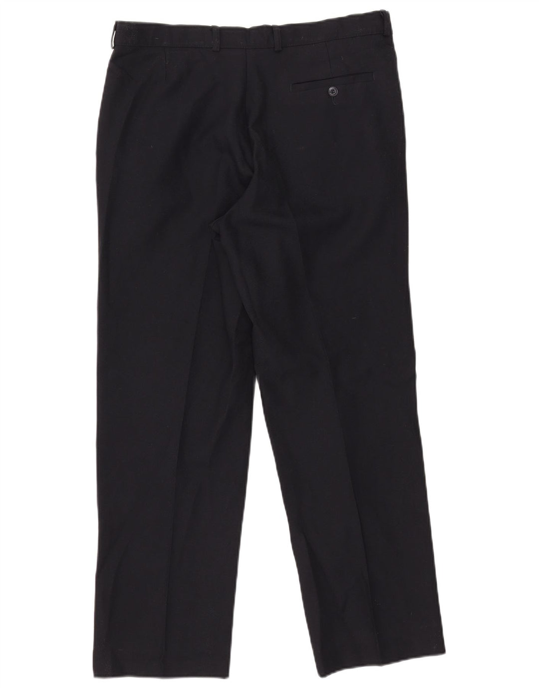 Marks & Spencer Mens Straight Chino Trousers W34 L29 Navy Blue Polyester