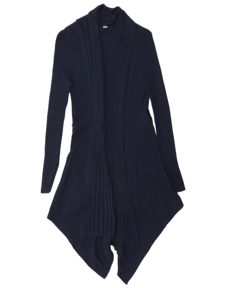 Marks & Spencer Womens Asymmetric Cardigan Sweater UK 14 Medium Navy Blue