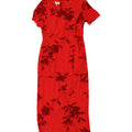 STEILMANN  Womens Maxi Dress UK 12 Medium  Red Floral Vintage Steilmann and Second-Hand Steilmann from Messina Hembry 