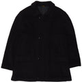 Vintage Mens Overcoat UK 42 XL Navy Blue Cashmere