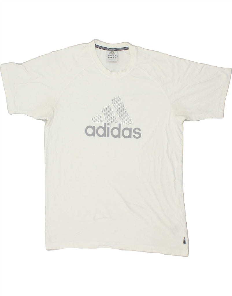 ADIDAS Mens Graphic T-Shirt Top Medium White Cotton | Vintage Adidas | Thrift | Second-Hand Adidas | Used Clothing | Messina Hembry 