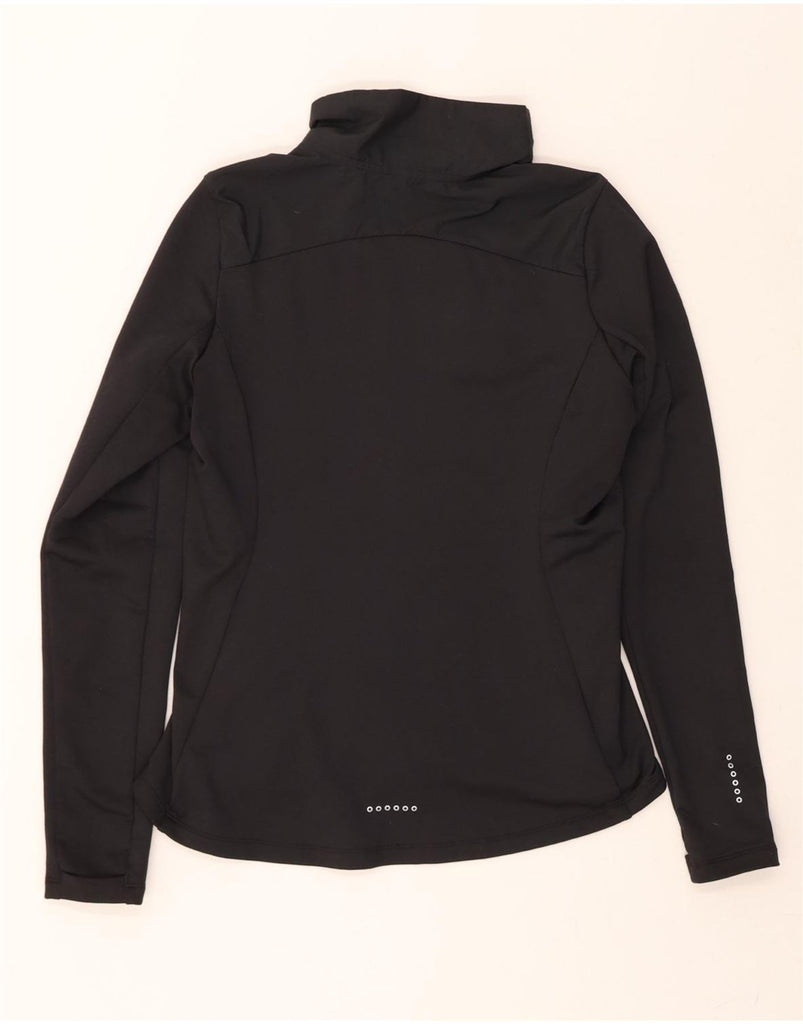 NIKE Womens Running Tracksuit Top Jacket UK 10 Small Black Polyester Vintage Nike and Second-Hand Nike from Messina Hembry 
