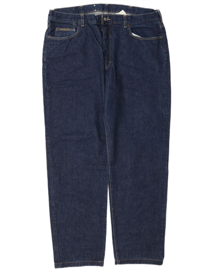 Calvin Klein Mens Straight Jeans W38 L30 Navy Blue Cotton