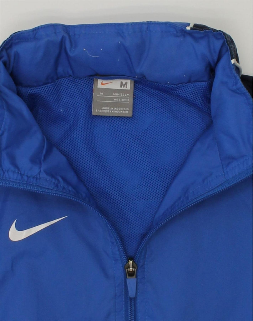 NIKE Boys Tracksuit Top Jacket 10-11 Years Medium Blue Nylon | Vintage Nike | Thrift | Second-Hand Nike | Used Clothing | Messina Hembry 