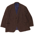 Marks & Spencer Mens 2 Button Blazer Jacket UK 52 3XL Brown Houndstooth