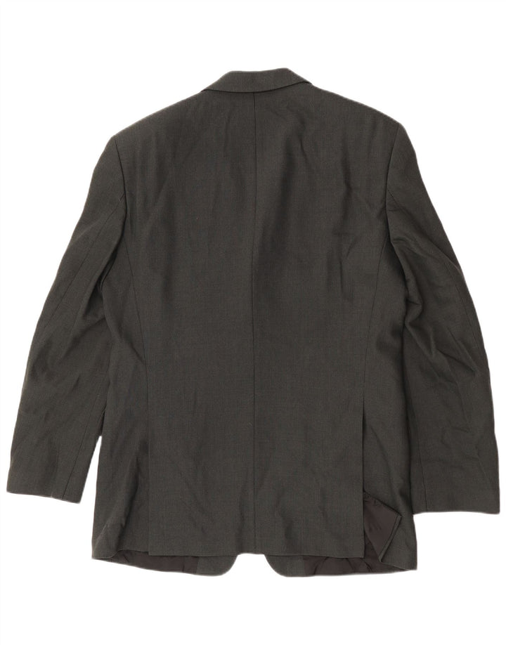 Hugo Boss Mens 3 Button Blazer Jacket EU 50 Large Grey Wool