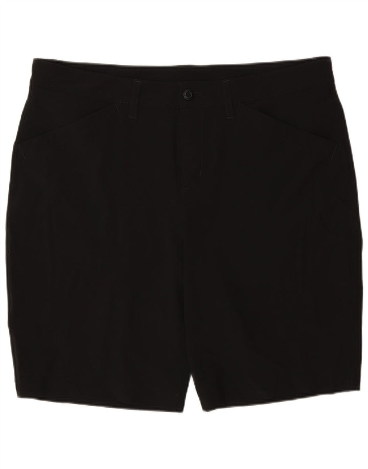Eddie Bauer Womens Casual Shorts US 14 XL W34 Black Polyester