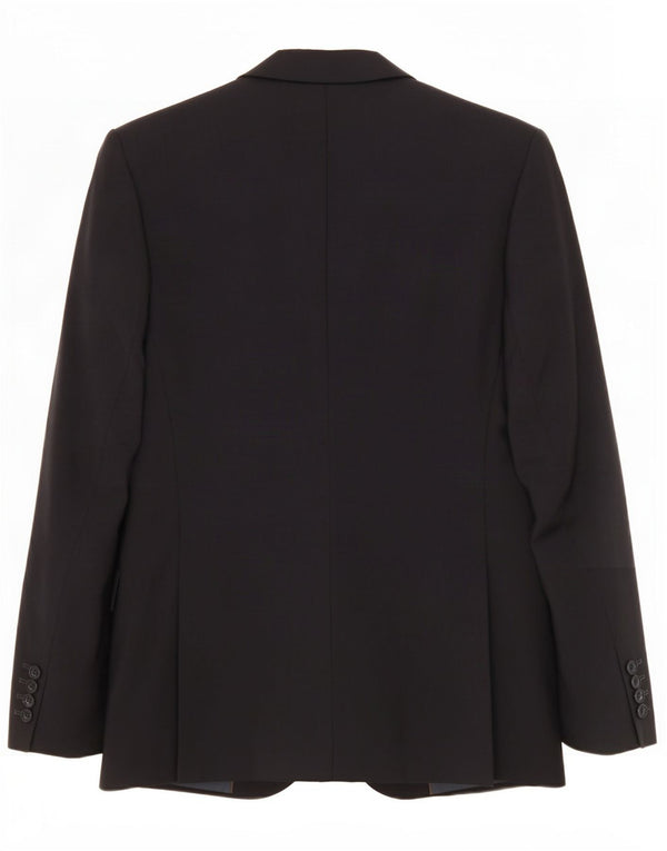 Zara Mens 2 Button Blazer Jacket Size 50 Medium Black Wool