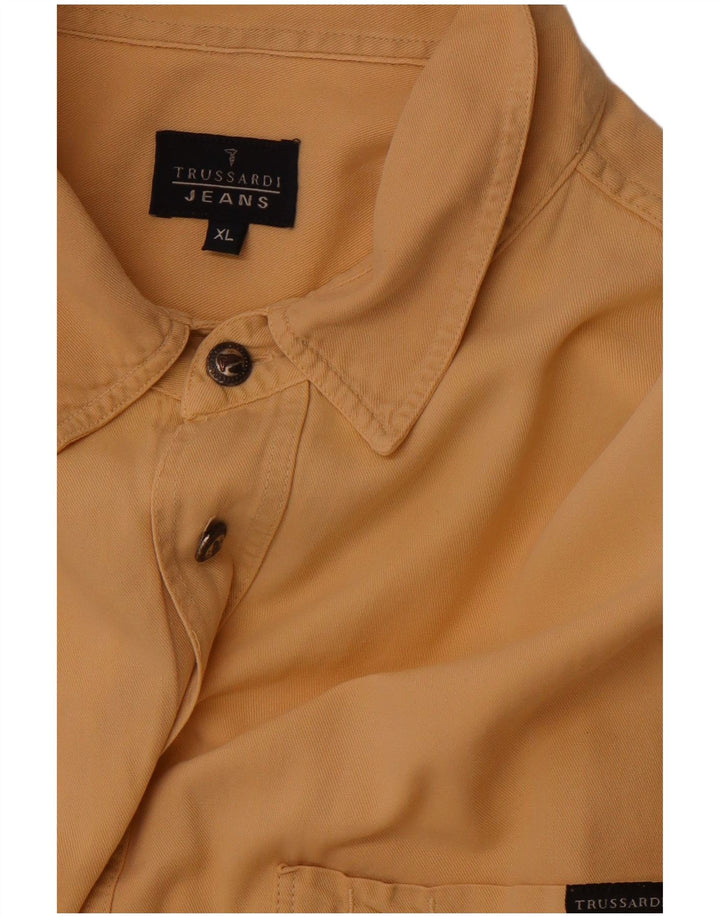 TRUSSARDI JEANS Mens Shirt XL Brown